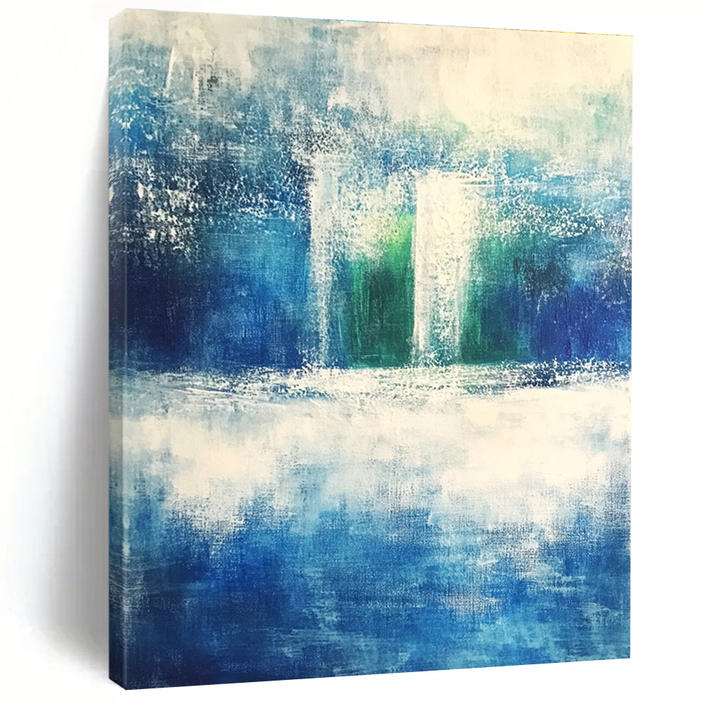 Blue and Green Abstract for Coastal - Inspired Home Office & Relaxing Beach House Lounge STSC368