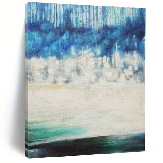 Blue - White Gradient Abstract for Beach House & Corporate Waiting Room DLZ0575