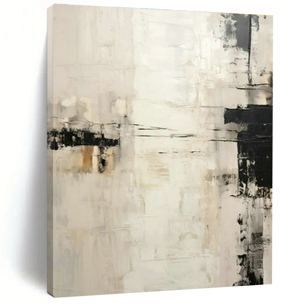 Gray - White Minimalist Abstract Art for Scandinavian Bedroom & Contemporary Gallery DLZ1723