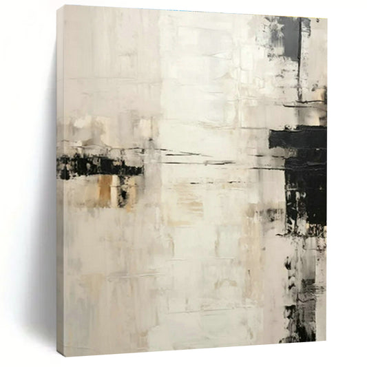 Gray - White Minimalist Abstract Art for Scandinavian Bedroom & Contemporary Gallery DLZ1723