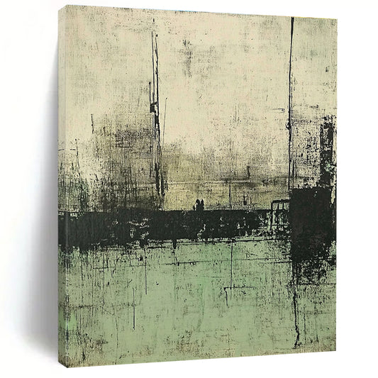 Monochrome Abstract Landscape for Industrial - Style Loft & Art Gallery Corridor STSC421