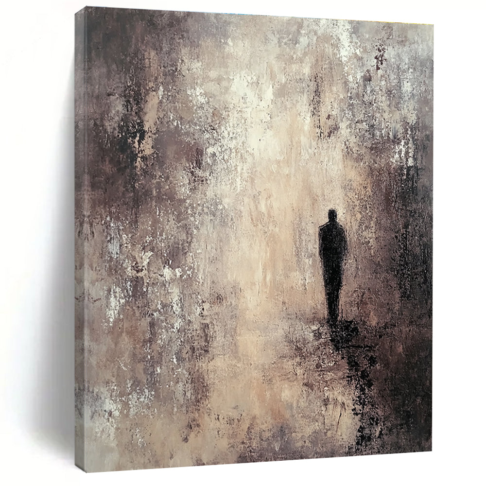 Lonely Figure in Mist for Thoughtful Library & Minimalist Bedroom STSC206