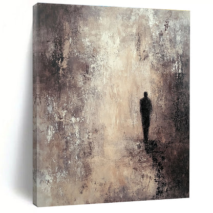 Lonely Figure in Mist for Thoughtful Library & Minimalist Bedroom STSC206