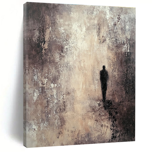 Lonely Figure in Mist for Thoughtful Library & Minimalist Bedroom STSC206