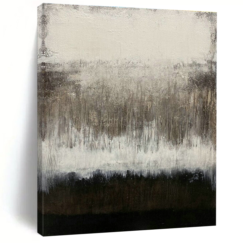 Gray - Black Abstract Drip Art for Industrial Loft & Contemporary Studio DLZ2043
