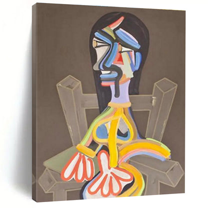 Colorful Abstract Figure Art for Bohemian Gallery & Creative Studio DLZ2153