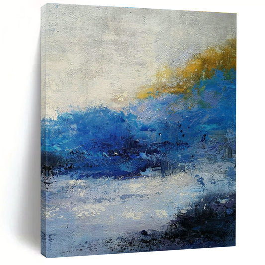 Blue - Tone Landscape Abstract Art for Living Room & Sunroom DLZ0545