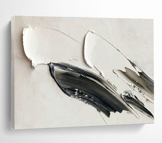 Black - White Abstract Art for Modern Art Gallery Monochrome Exhibits DLZ3292