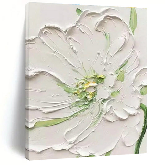 White Flower Relief Art for Shabby - Chic Bedroom & Vintage - Inspired Bridal Boutique DLZ1405
