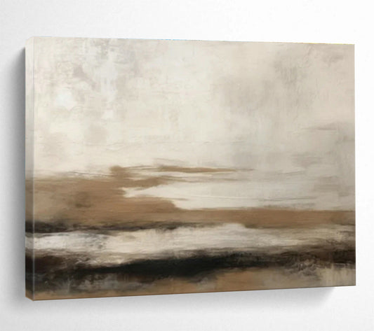 Layered Brown - Grey Abstract Art for Industrial - Style Loft Edge DLZ2716
