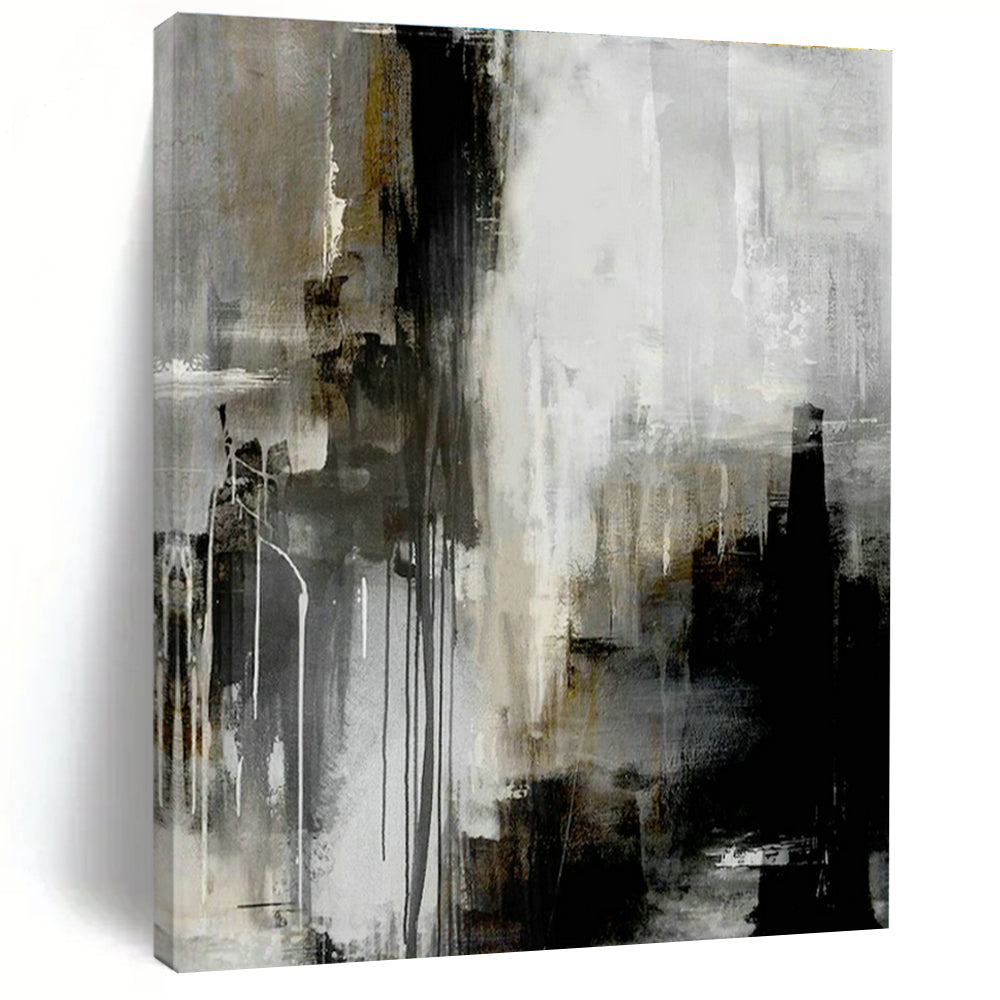 Gray - Black Abstract Art for Industrial Loft & Contemporary Office DLZ2035