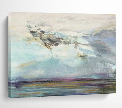 Sea View Abstract Art for Coastal Home Office Studios DLZ2580