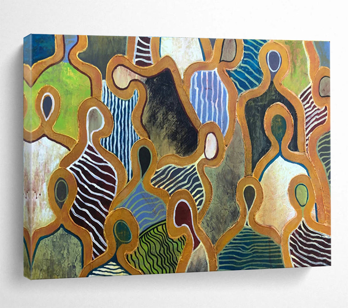 Abstract Figure - Patterned Art for Cultural - Themed Community Centers DLZ3100