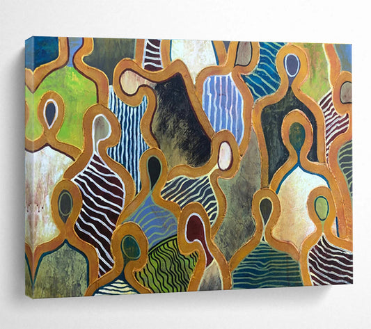 Abstract Figure - Patterned Art for Cultural - Themed Community Centers DLZ3100