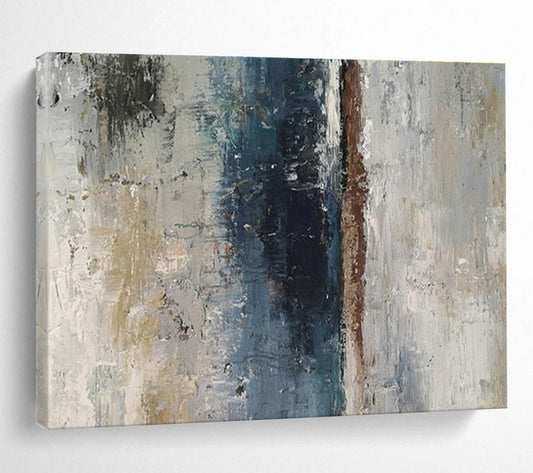 Blue - Brown Abstract Art for Industrial - Style Home Office Studios DLZ2677