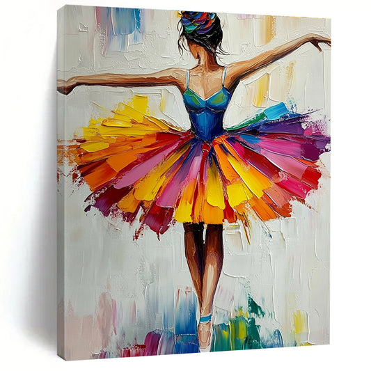 Vibrant Ballerina in Colorful Tutu for Children’s Dance School & Art - Loving Playroom STSC156