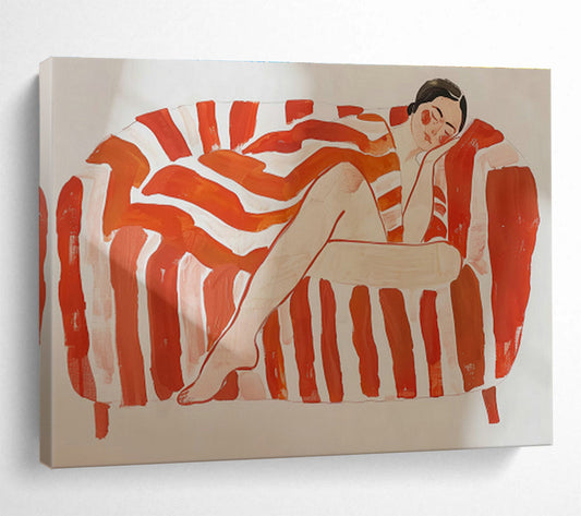 Sofa Nap Figure Art for Cozy Bedrooms DLZ2471