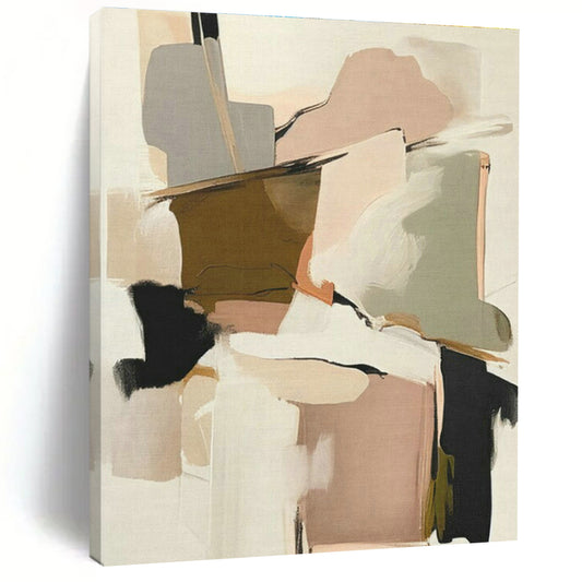 Pink - Brown Geometric Abstract Art for Bridal Boutique & Feminine Home Office DLZ1642