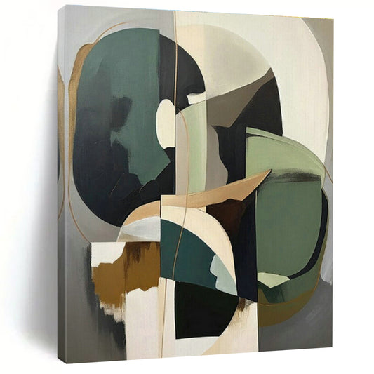 Geometric Abstract Art for Modern Corporate Office & Mid - Century Modern Home Living Room DLZ1619