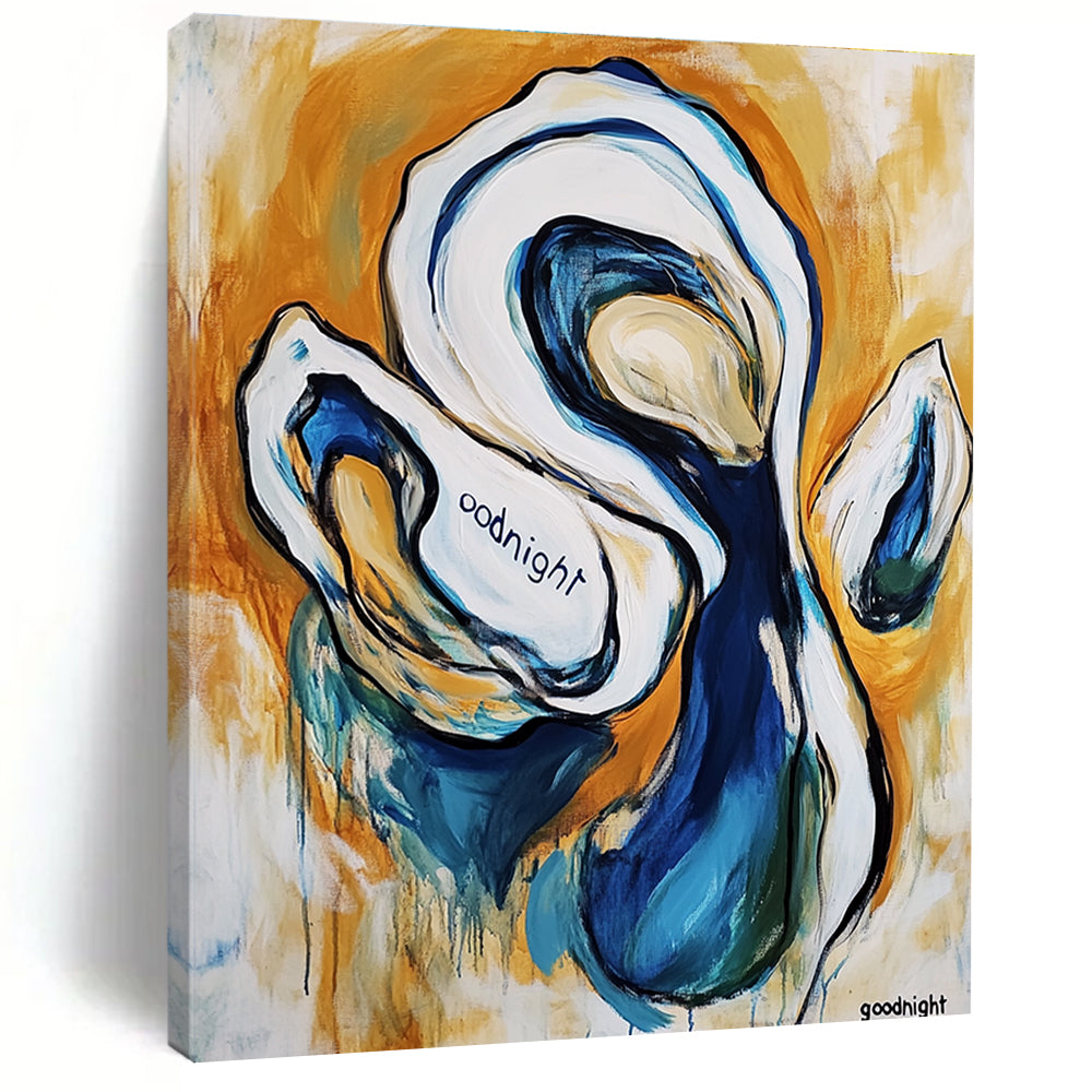 Playful Oyster Abstract for Seafood Restaurant & Coastal Living Room STSC272