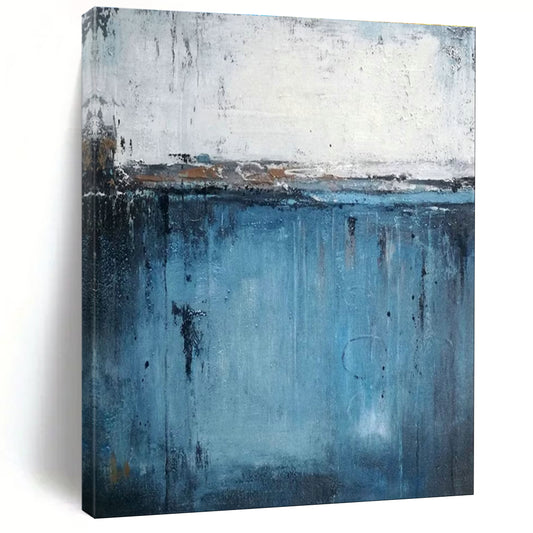 Coastal Abstract Art for Beach House Living Room & Nautical Art Studio DLZ2258