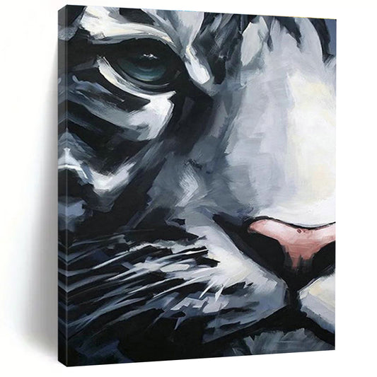 Close - up Tiger Face Art for Wildlife - Themed Library & Bold Home Office DLZ2154