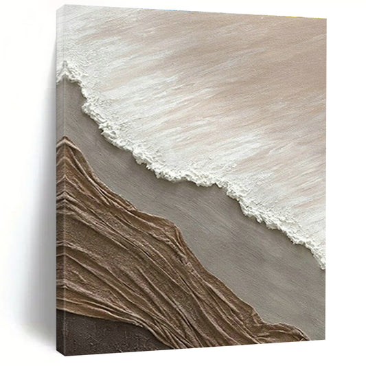 Textured Collage Abstract Art for Contemporary Art Gallery & Minimalist Home Entryway DLZ1603