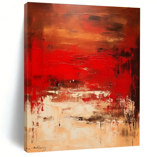 Red - Toned Abstract Art for High - end Club & Art - inspired Residence DLZ0787