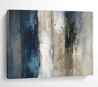 Gray - Blue Abstract Art for Modern Office & Minimalist Living Room SC121