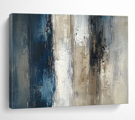 Gray - Blue Abstract Art for Modern Office & Minimalist Living Room SC121