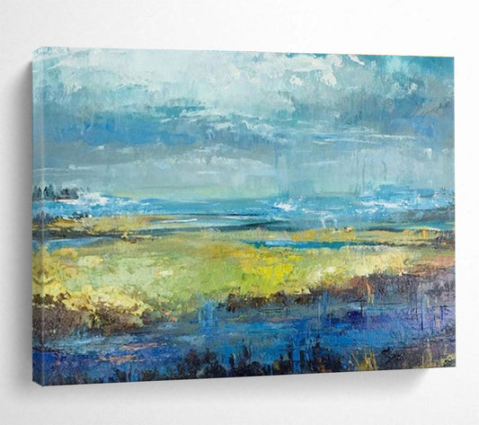 Abstract Landscape Art for Eco - Friendly Resort Lobbies DLZ2574