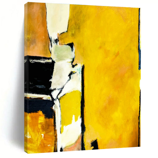 Yellow - Black Abstract Art for Modern Loft & Home Gym DLZ1108