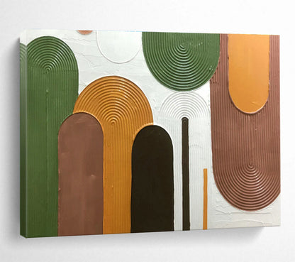 Textured Geometric Abstract Art for Contemporary Entryway DLZ2977
