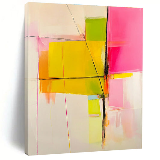Geometric Color Block Abstract for Creative Office Space & Modern Art Gallery Foyer STSC443