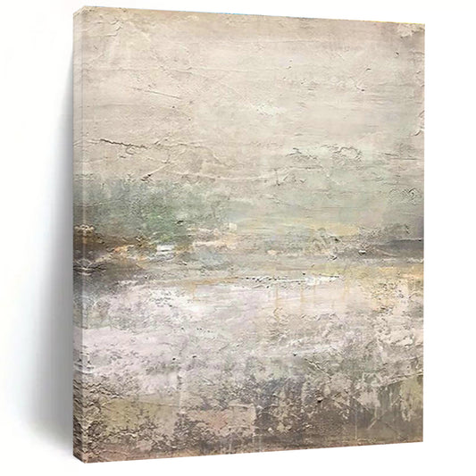 Light Gray Landscape Abstract Art for Minimalist Home Balcony Nooks DLZ0202