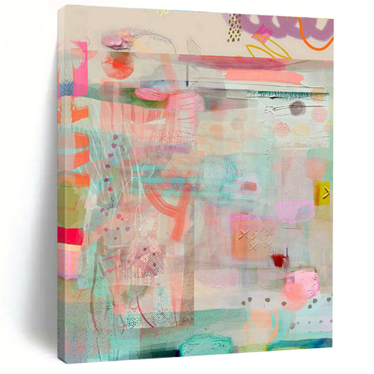 Fresh Collage Abstract Art for Coastal Café Reading Corners DLZ0081