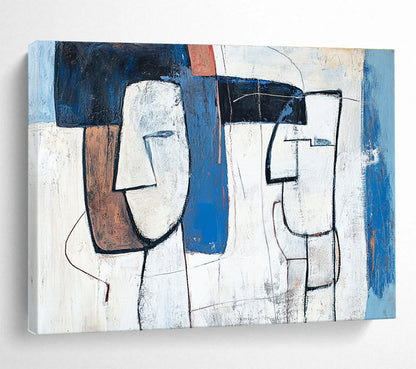 Abstract Cubist Faces Art for Modern Art Museum & Avant - Garde Home SC189