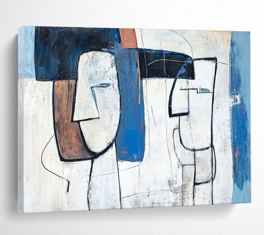 Abstract Cubist Faces Art for Modern Art Museum & Avant - Garde Home SC189