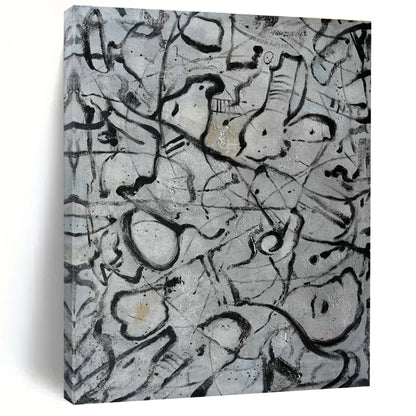 Monochrome Abstract Line Art for Modern Office & Art Gallery DLZ2291