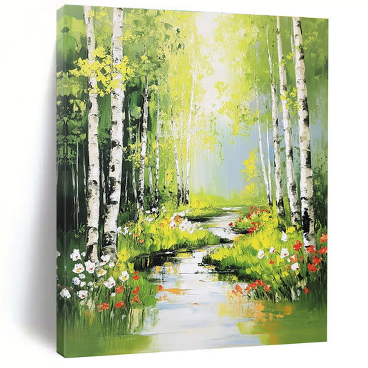 Birch Forest Stream for Nature - Loving Spa & Cottagecore Bedroom STSC897