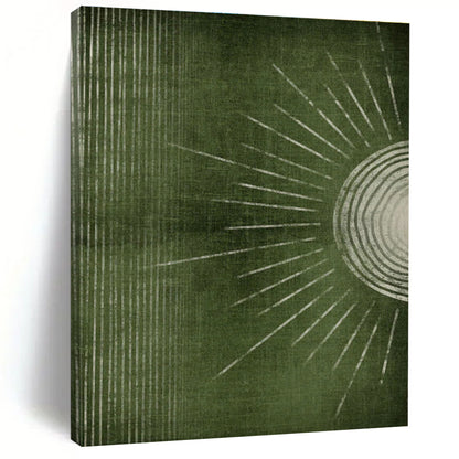 Minimalist Sunburst Art for Japandi Living Room & Yoga Studio DLZ1370