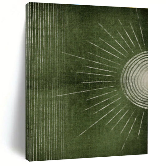 Minimalist Sunburst Art for Japandi Living Room & Yoga Studio DLZ1370