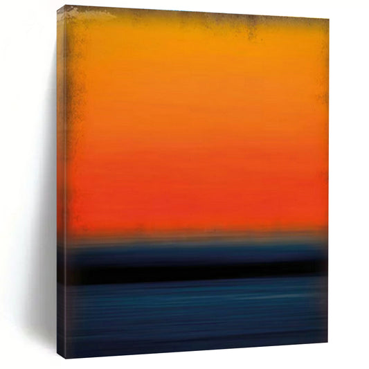 Orange - Blue Gradient Art for Coastal Home Office & Modern Gallery DLZ2092