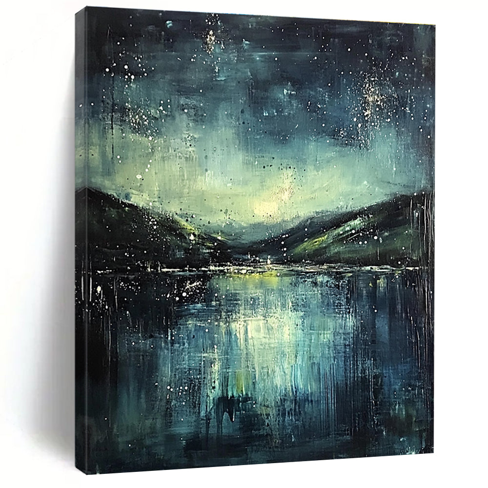 Starry Night Lake for Nature - Lover’s Living Room & Lakeside Cottage STSC294