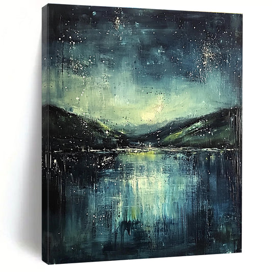 Starry Night Lake for Nature - Lover’s Living Room & Lakeside Cottage STSC294