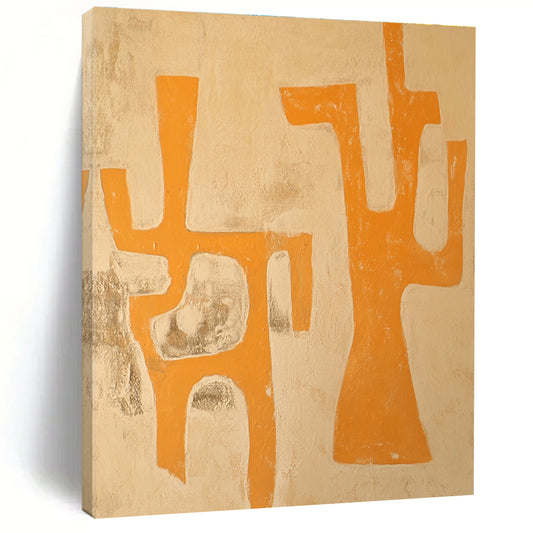 Orange Abstract Forms for Modern Office & Art - Focused Workplace STSC1109