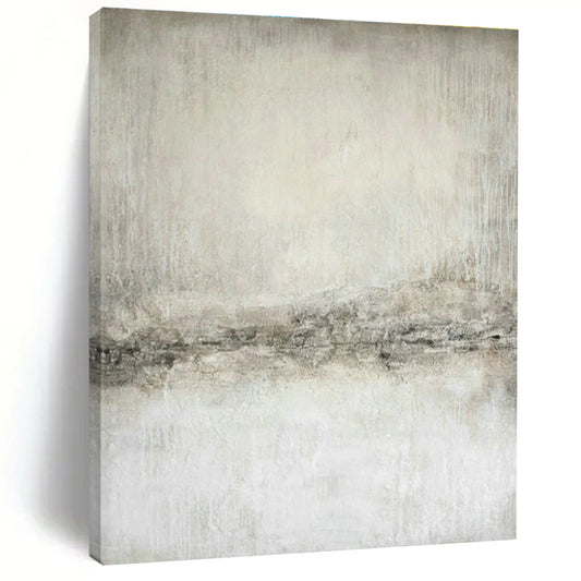 Light Gray Textured Abstract Art for Contemporary Gallery & Minimalist Bedroom DLZ1075