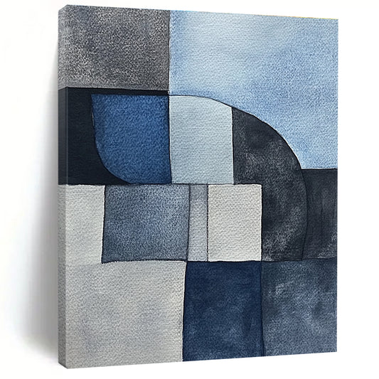 Blue - Toned Geometric Abstract for Modern Office & Art - Centric Home STSC240