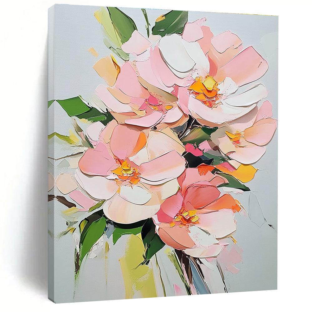 Pink Flower Bouquet 1 Art for Floral - Themed Hotel Lobby & Elegant Home Dining Room STSC1412