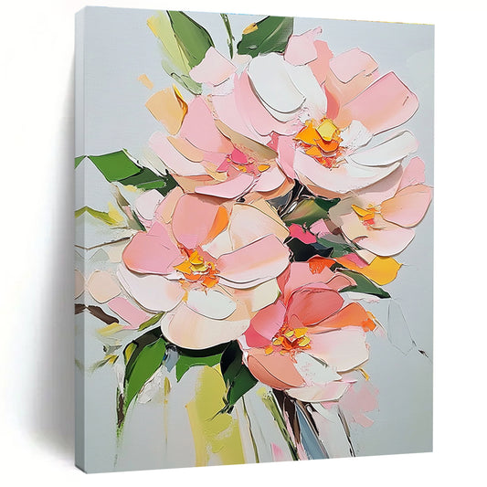 Pink Flower Bouquet 1 Art for Floral - Themed Hotel Lobby & Elegant Home Dining Room STSC1412